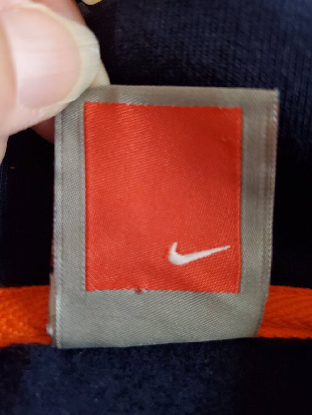 NIKE Team Illinois Basketball Hoodie Vintage Fighting Illini Navy Blue Orange XL - Picture 7 of 12